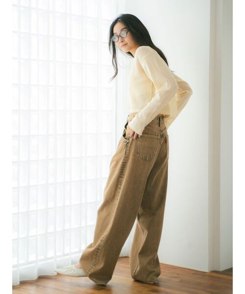 Ungrid（アングリッド）の「メッシュショートカーディガン（カーディガン/ボレロ・レディース・アイボリー/パープル/ブラック・FREE）」の13枚目の写真