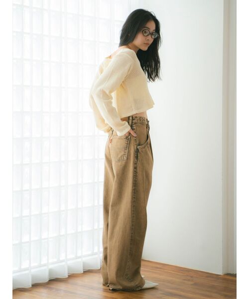 Ungrid（アングリッド）の「メッシュショートカーディガン（カーディガン/ボレロ・レディース・アイボリー/パープル/ブラック・FREE）」の14枚目の写真