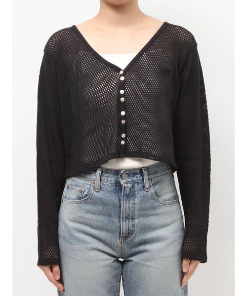 Ungrid（アングリッド）の「メッシュショートカーディガン（カーディガン/ボレロ・レディース・アイボリー/パープル/ブラック・FREE）」の15枚目の写真