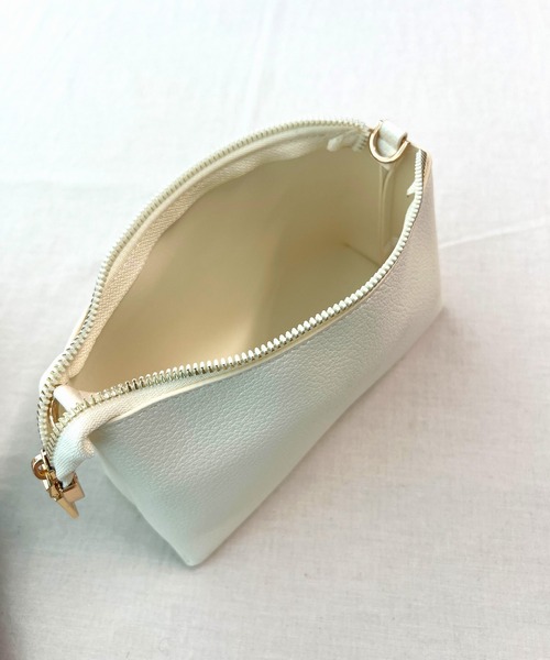 Q（キュー）の「ショルダーバッグ付き トート（トートバッグ・レディース・ライトブルー/アイボリー・ONE SIZE）」の12枚目の写真