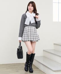 MAJESTIC LEGON | フリルトリムリボンタイセットニット(ニット/セーター)