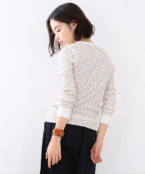 BEAMS BOY（ビームスボーイ）の「BEAMS BOY / フラワー プリント サーマル クルー（Tシャツ/カットソー・レディース・ホワイト/ナチュラル・ONE SIZE）」の17枚目の写真