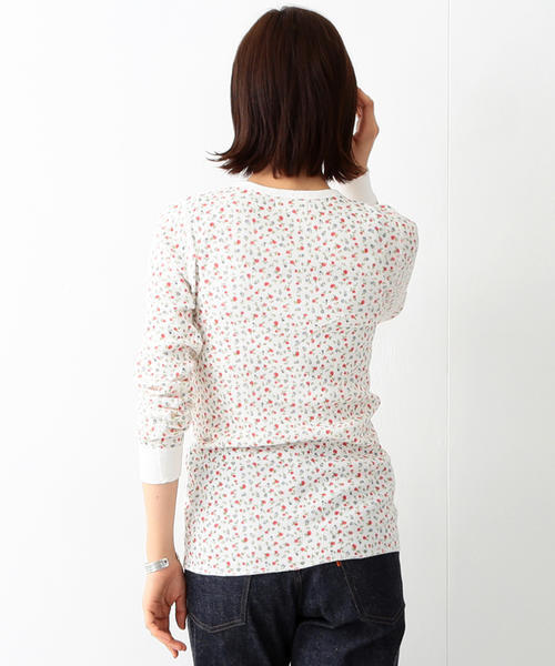 BEAMS BOY（ビームスボーイ）の「BEAMS BOY / フラワー プリント サーマル クルー（Tシャツ/カットソー・レディース・ホワイト/ナチュラル・ONE SIZE）」の5枚目の写真
