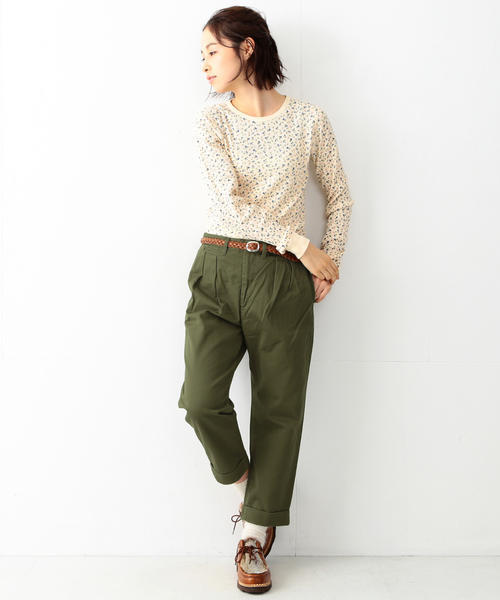 BEAMS BOY（ビームスボーイ）の「BEAMS BOY / フラワー プリント サーマル クルー（Tシャツ/カットソー・レディース・ホワイト/ナチュラル・ONE SIZE）」の10枚目の写真