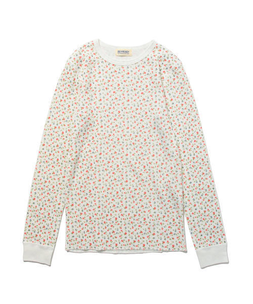BEAMS BOY（ビームスボーイ）の「BEAMS BOY / フラワー プリント サーマル クルー（Tシャツ/カットソー・レディース・ホワイト/ナチュラル・ONE SIZE）」の11枚目の写真