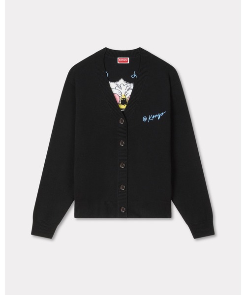 KENZO(ケンゾー)の「'KENZO Wild Tiger' カーディガン イン ウール コットン(カーディガン/ボレロ・レディース・ブラック系その他5・SMALL)」の2枚目の写真