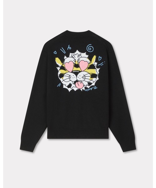 KENZO(ケンゾー)の「'KENZO Wild Tiger' カーディガン イン ウール コットン(カーディガン/ボレロ・レディース・ブラック系その他5・SMALL)」の7枚目の写真