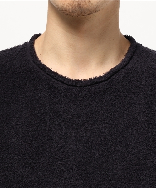 BHY-biography(ビーエイチワイバイオグラフィー)の「PANEL BORDER CREW NECK/パイルボーダー クルーネック(Tシャツ/カットソー・メンズ・グレー系その他/ブルー系その他・44/46)」の5枚目の写真