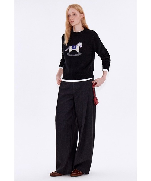 Fano Studios(ファノ ストゥディオズ)の「木馬モチーフ ジャガードニットトップス FD25S138【Fano Studios】【2025AW】(ニット/セーター・レディース・ブラック・M/L/S)」の5枚目の写真