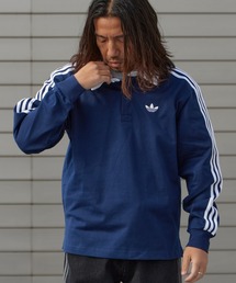 adidas（アディダス）の「adidas/アディダス 3-STRIPS RUGBY LOGO POLO SHIRTS スリーストライプス 長袖ポロ 2026年春夏（ポロシャツ）」