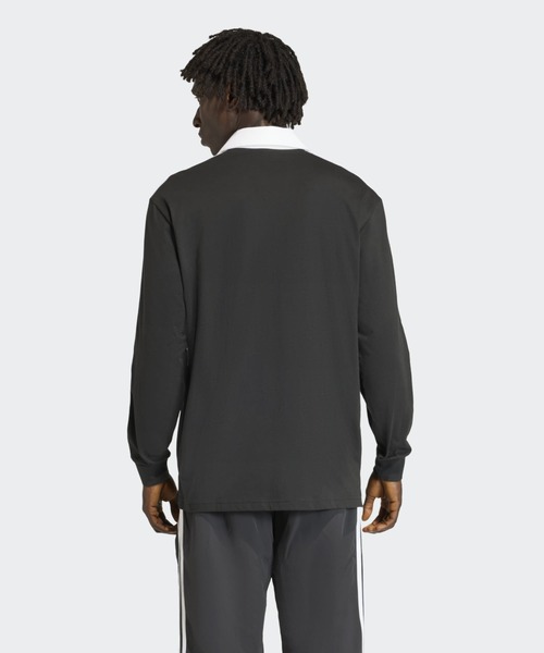 adidas（アディダス）の「adidas/アディダス 3-STRIPS RUGBY LOGO POLO SHIRTS スリーストライプス 長袖ポロ 2026年春夏（ポロシャツ・メンズ・グリーン/ブラック/ネイビー・XL/L/M/S）」の11枚目の写真