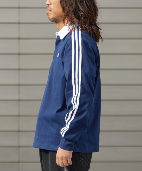 adidas/アディダス 3-STRIPS RUGBY LOGO POLO SHIRTS スリーストライプ
