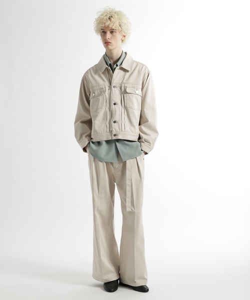 HARE（ハレ）の「【SET UP対応】ZIPトラッカーデニムブルゾン(HARE)（ブルゾン・メンズ・ネイビー/ブラック/ホワイト・SMALL/MEDIUM）」の5枚目の写真