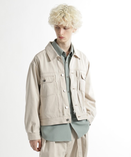 HARE（ハレ）の「【SET UP対応】ZIPトラッカーデニムブルゾン(HARE)（ブルゾン・メンズ・ネイビー/ブラック/ホワイト・SMALL/MEDIUM）」の13枚目の写真