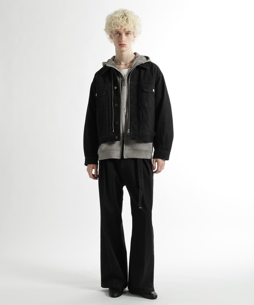 HARE（ハレ）の「【SET UP対応】ZIPトラッカーデニムブルゾン(HARE)（ブルゾン・メンズ・ネイビー/ブラック/ホワイト・SMALL/MEDIUM）」の7枚目の写真