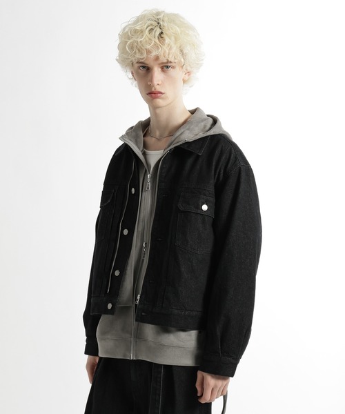 HARE（ハレ）の「【SET UP対応】ZIPトラッカーデニムブルゾン(HARE)（ブルゾン・メンズ・ネイビー/ブラック/ホワイト・SMALL/MEDIUM）」の15枚目の写真