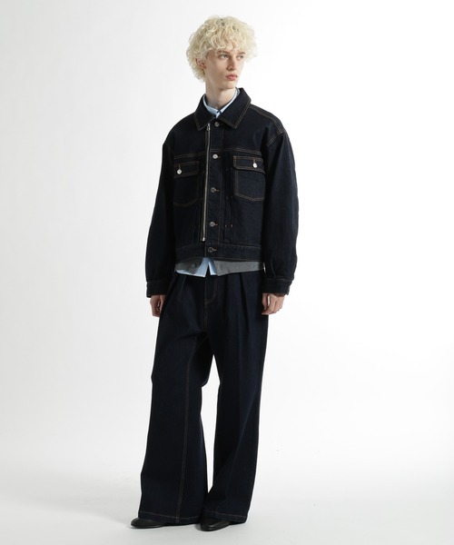 HARE（ハレ）の「【SET UP対応】ZIPトラッカーデニムブルゾン(HARE)（ブルゾン・メンズ・ネイビー/ブラック/ホワイト・SMALL/MEDIUM）」の9枚目の写真