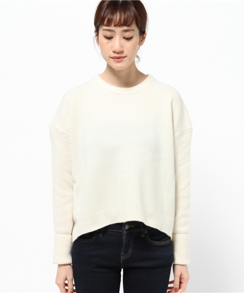 JOURNAL STANDARD(ジャーナルスタンダード)の「《追加》BIGシルエット クループルオーバー#(ニット/セーター・レディース・ホワイト/キャメル/ベージュ系その他/グレー・FREE)」の12枚目の写真