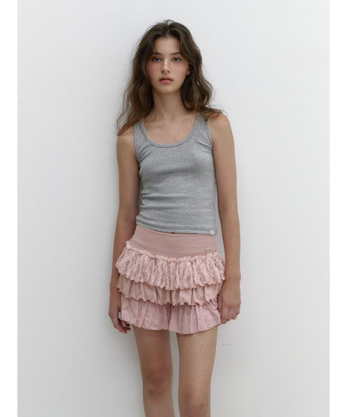 ASURA(アスラ)の「LACE JERSEY CANCAN SKIRT (PINK)(スカート・レディース・その他・ONE SIZE)」の3枚目の写真