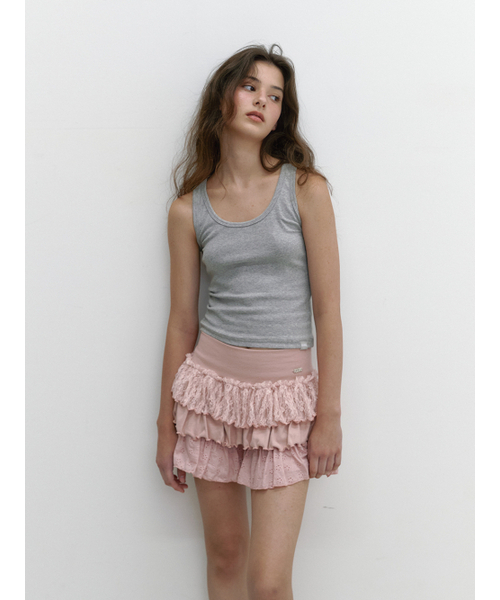 ASURA(アスラ)の「LACE JERSEY CANCAN SKIRT (PINK)(スカート・レディース・その他・ONE SIZE)」の4枚目の写真