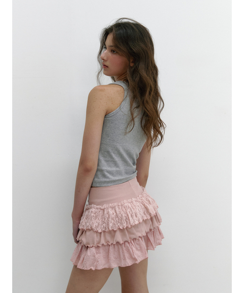 ASURA(アスラ)の「LACE JERSEY CANCAN SKIRT (PINK)(スカート・レディース・その他・ONE SIZE)」の5枚目の写真