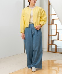 UNIVERVAL MUSE（ユニバーバル ミューズ）の「エイミーブロード_フラワーレース付きライトブルゾン（ブルゾン）」