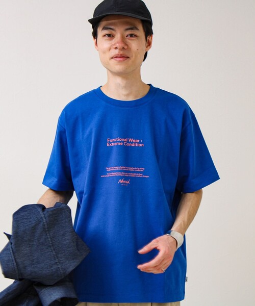 NANGA（ナンガ）の「【NANGA×GLOSTER】別注③ Frontprint Tee（Tシャツ/カットソー・メンズ・ブラック/ブルー/オフホワイト・L/M）」の3枚目の写真