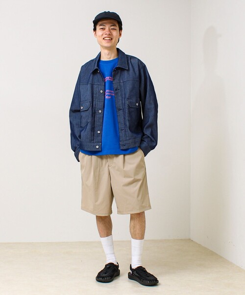 NANGA（ナンガ）の「【NANGA×GLOSTER】別注③ Frontprint Tee（Tシャツ/カットソー・メンズ・ブラック/ブルー/オフホワイト・L/M）」の4枚目の写真