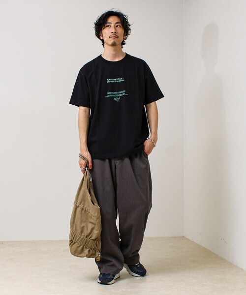 NANGA（ナンガ）の「【NANGA×GLOSTER】別注③ Frontprint Tee（Tシャツ/カットソー・メンズ・ブラック/ブルー/オフホワイト・L/M）」の5枚目の写真