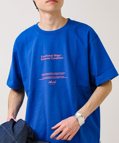 NANGA（ナンガ）の「【NANGA×GLOSTER】別注③ Frontprint Tee（Tシャツ/カットソー・メンズ・ブラック/ブルー/オフホワイト・L/M）」の7枚目の写真