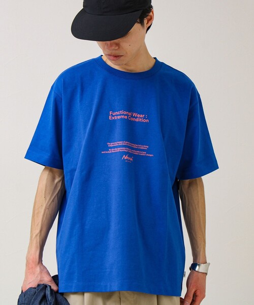 NANGA（ナンガ）の「【NANGA×GLOSTER】別注③ Frontprint Tee（Tシャツ/カットソー・メンズ・ブラック/ブルー/オフホワイト・L/M）」の10枚目の写真