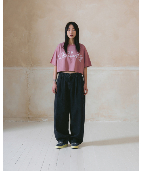 ANGLAN（アングラン）の「[AG.W] Applique Crop Half Tee - Pink（Tシャツ/カットソー・レディース・その他・ONE SIZE）」の6枚目の写真