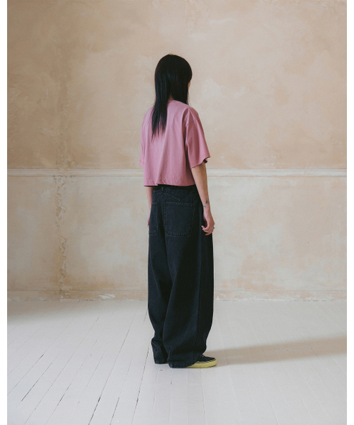 ANGLAN（アングラン）の「[AG.W] Applique Crop Half Tee - Pink（Tシャツ/カットソー・レディース・その他・ONE SIZE）」の7枚目の写真