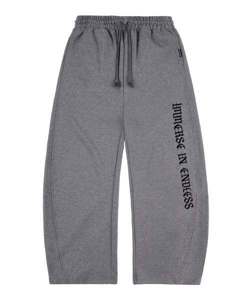 ROCKCAKE（ロックケーキ）の「Lettering Wide Curved Jogger - Gray（スウェットパンツ・レディース・その他・S/XS）」の2枚目の写真