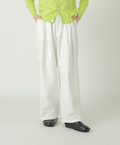 ZUCCa(ズッカ)の「CORD EMBROIDERY BOTTOM / S(その他パンツ・レディース・ホワイト/ブラック/ブラウン・M size)」の1枚目の写真