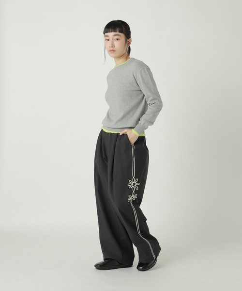 ZUCCa(ズッカ)の「CORD EMBROIDERY BOTTOM / S(その他パンツ・レディース・ホワイト/ブラック/ブラウン・M size)」の7枚目の写真