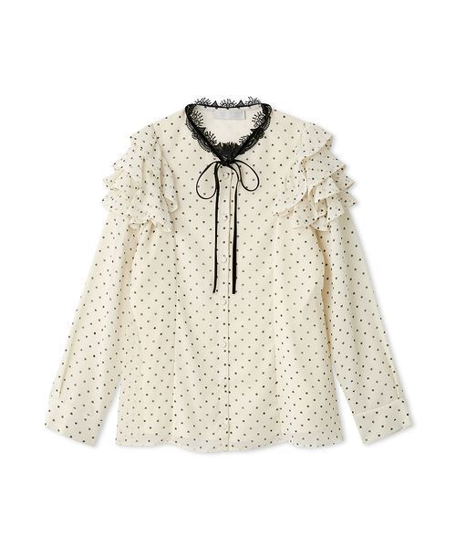 CELFORD(セルフォード)の「【洗える】ハートドットプリントブラウス(シャツ/ブラウス・レディース・レッド/ブラック/アイボリー・38/36)」の14枚目の写真