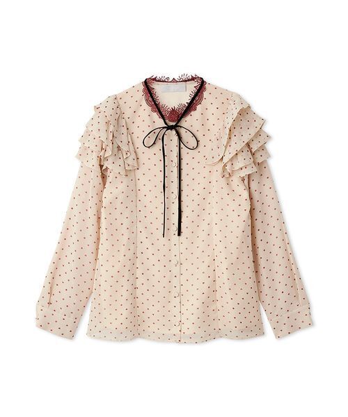 CELFORD(セルフォード)の「【洗える】ハートドットプリントブラウス(シャツ/ブラウス・レディース・レッド/ブラック/アイボリー・38/36)」の16枚目の写真
