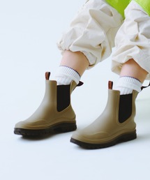 KiU（キウ）の「ツートーンサイドゴ レインブーツ 低反発インソールつきショートブーツ（レインシューズ）」