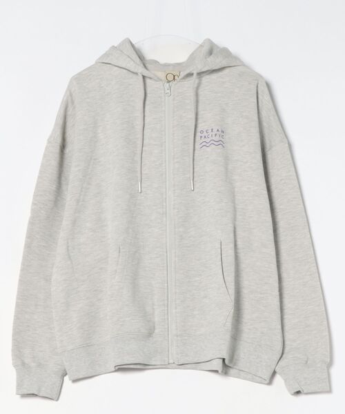 Ocean Pacific（オーシャンパシフィック）の「【OP:オーピー】ユニセックス　ジップアップパーカー・フーディー（パーカー・レディース・ベージュ/アイボリー/チャコール/ヘザーグレー/グリーン・X-LARGE/LARGE/MEDIUM）」の7枚目の写真