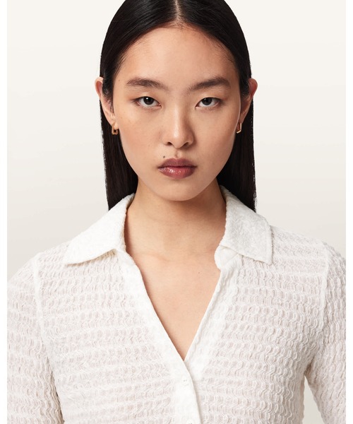 ALLSAINTS(オールセインツ)の「CONNIE SHIRT | CONNIE シャツ(シャツ/ブラウス・レディース・ホワイト・8/10/2/4/6)」の4枚目の写真