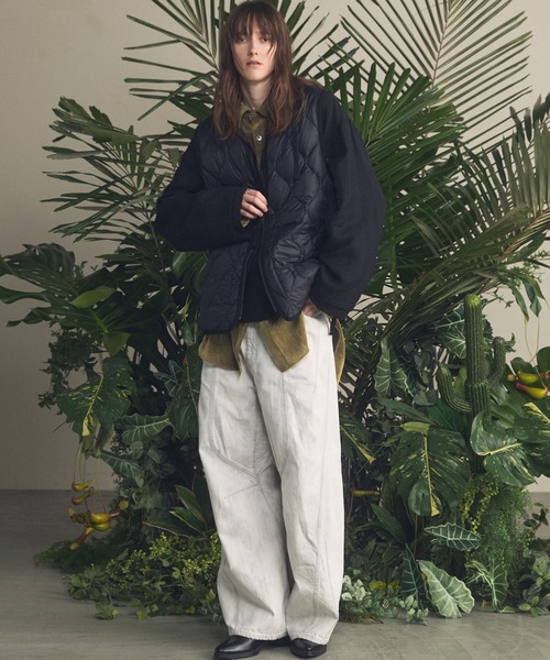 MAISON SPECIAL（メゾンスペシャル）の「《UNISEX》Deep Front Neck Prime-Over Mexican Shirt Hoodie/ディープフロントネックプライムオーバーメキシカンシャツパーカー【MAISON SPECIAL/メゾンスペシャル】（シャツ/ブラウス・メンズ・ブラック/チャコールグレー/ライトイエロー/オレンジ・0/1/2）」の6枚目の写真
