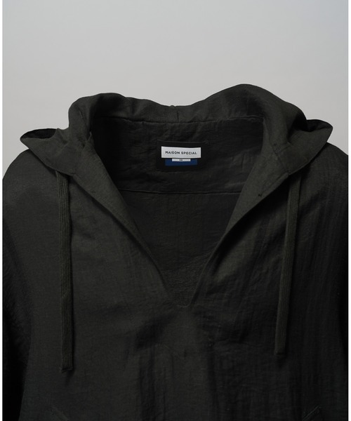 UNISEX》Deep Front Neck Prime-Over Mexican Shirt Hoodie/ディープ