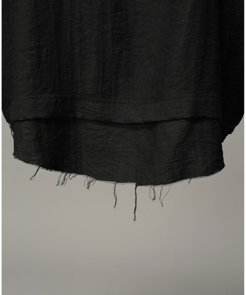 MAISON SPECIAL（メゾンスペシャル）の「《UNISEX》Deep Front Neck Prime-Over Mexican Shirt Hoodie/ディープフロントネックプライムオーバーメキシカンシャツパーカー【MAISON SPECIAL/メゾンスペシャル】（シャツ/ブラウス・メンズ・ブラック/チャコールグレー/ライトイエロー/オレンジ・0/1/2）」の15枚目の写真