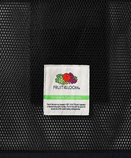 FRUIT OF THE LOOM(フルーツオブザルーム)の「EX MESH TOTE BAG L / メッシュ素材×ナイロン切り替え トートバッグ Lサイズ / カジュアル デイリー 大容量(トートバッグ・メンズ・ブラック/ベージュ/ネイビー/イエロー/ミント・FREE)」の11枚目の写真