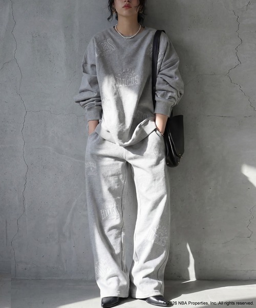 antiqua(アンティカ)の「NBA公式 刺繍ロゴ スウェットパンツ(スウェットパンツ・レディース・ブラック/杢グレー/ダークグレー・MEDIUM/LARGE)」の14枚目の写真