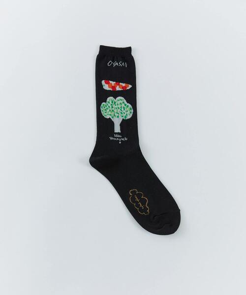 conges payes ADIEU TRISTESSE(コンジェ ペイエ アデュートリステス)の「ichiro yamaguciコラボソックス(ソックス/靴下・レディース・グレー系その他/ブラック/ライトグレー・FREE)」の2枚目の写真