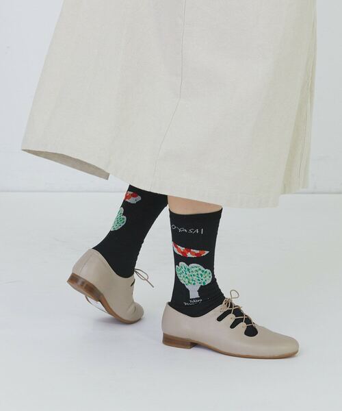 conges payes ADIEU TRISTESSE(コンジェ ペイエ アデュートリステス)の「ichiro yamaguciコラボソックス(ソックス/靴下・レディース・グレー系その他/ブラック/ライトグレー・FREE)」の10枚目の写真