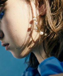 La TOTALITE | STELLAR HOLLYWOOD/ステラハリウッド シェルパールフープピアス(ピアス(両耳用))