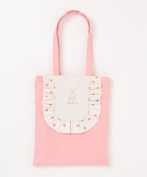 Miffy( ミッフィー)の「miffy/ミッフィー フリルトートバッグ(トートバッグ・レディース・ブルー/アイボリー/ピンク・ONE SIZE)」の3枚目の写真